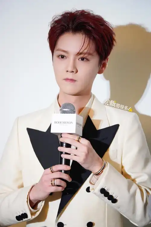 今天一身双排扣白西装出席活动的鹿哥,秒变"鹿上校"鹿晗透露最近有写