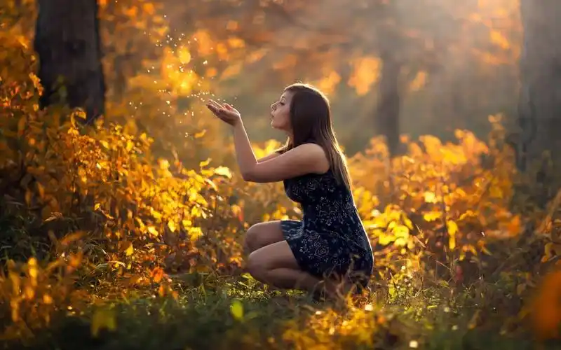 brunette,women,women outdoors,sunlight,fall,壁纸,高清壁纸人物