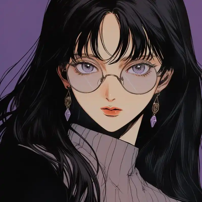 旧漫头像丨戴眼镜的御姐丨第三集 #动漫女生头像#0202#头像分享