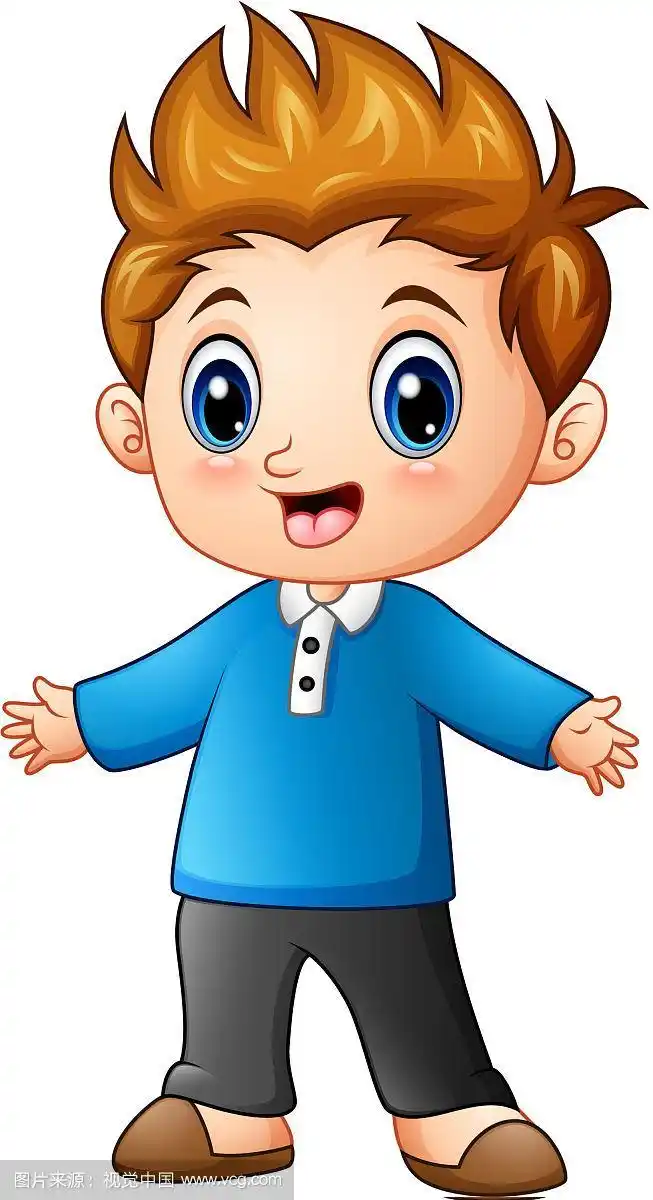 可爱小男孩卡通