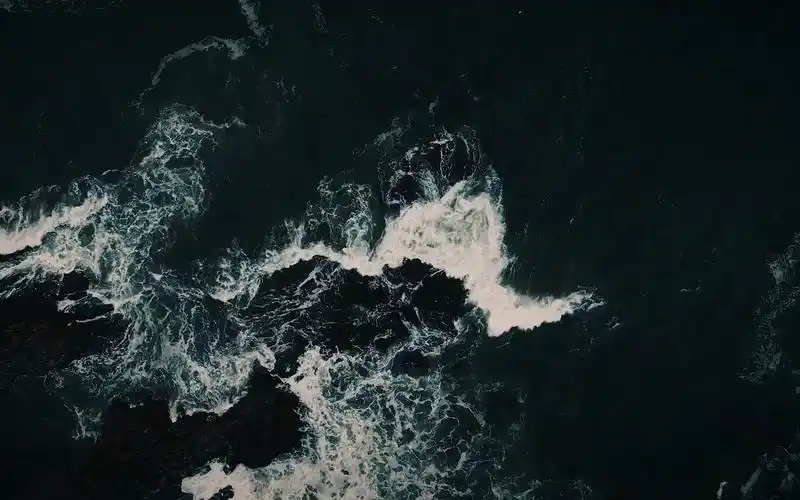 舞台背景 ▏a72 超酷银白色海浪海水流动海洋海水海面景色手机壁纸