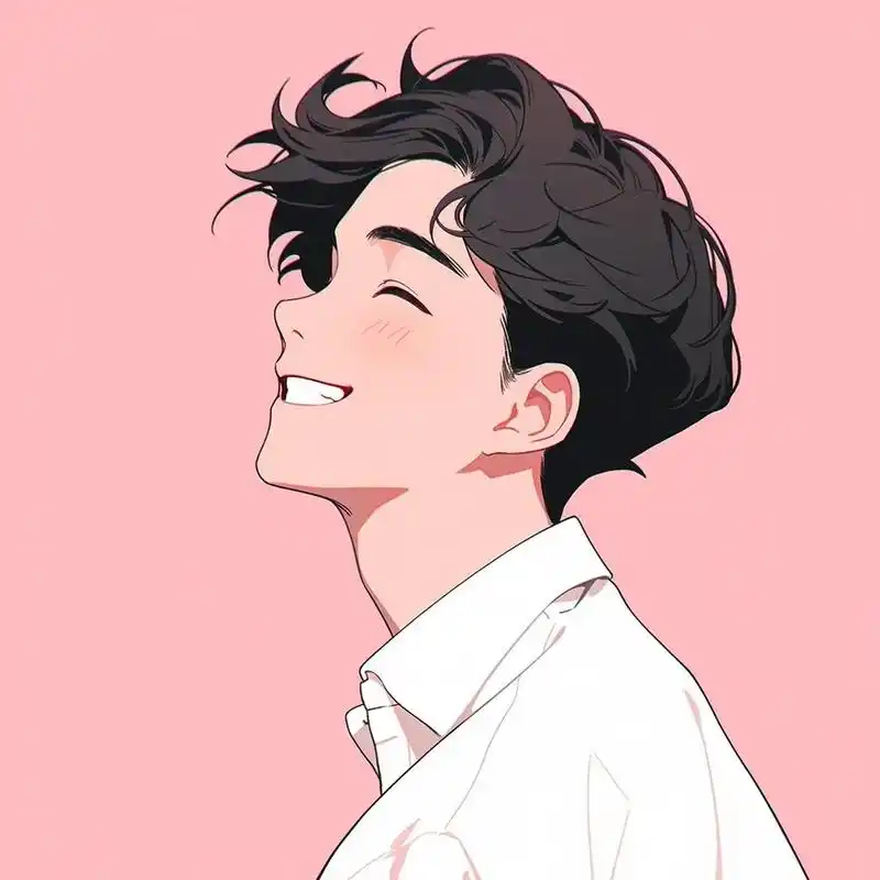 mj|极简粉色男生头像