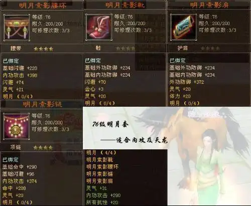 天龙八部3玄昊玉76级套装有什么属性?