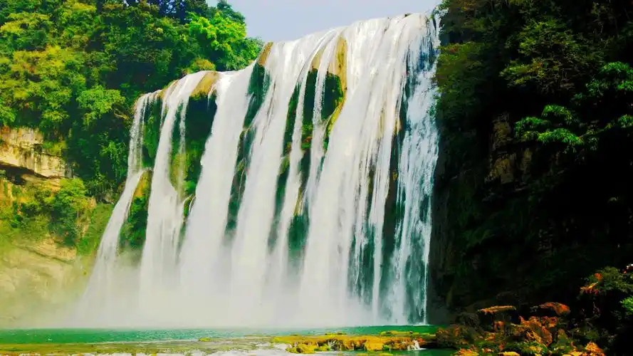 【1920x1080】黄果树瀑布高清风景桌面壁纸 - 彼岸手机壁纸下载