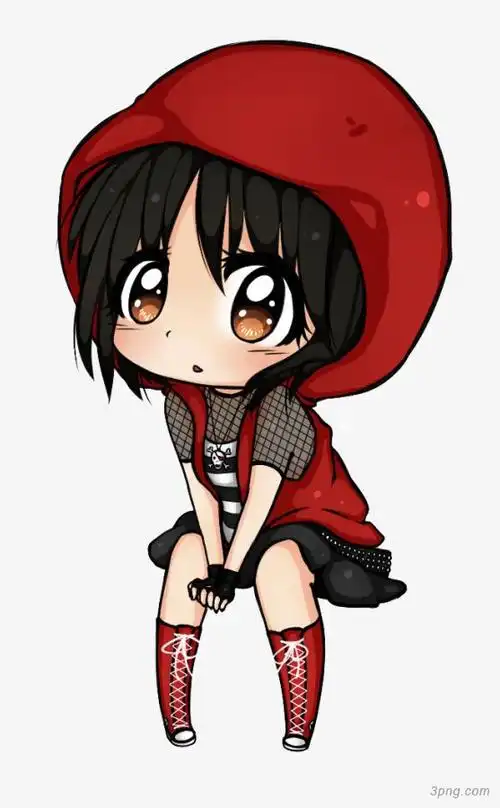 大眼睛小女孩png素材透明免抠图片-其他元素