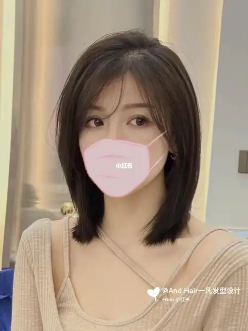 少女感齐肩锁骨发超级适合圆脸的女生