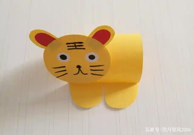 幼儿手工,用卡纸做可爱的小老虎,好学又好看,可以当手工作业