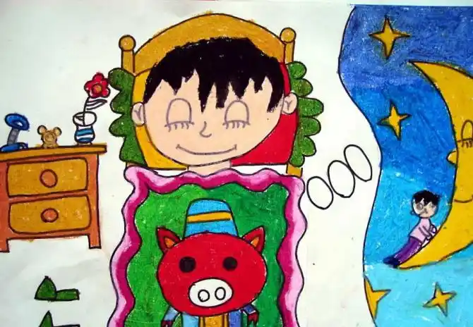 梦乡-水彩画图集图片_儿童水彩画_少儿图库_儿童资源网