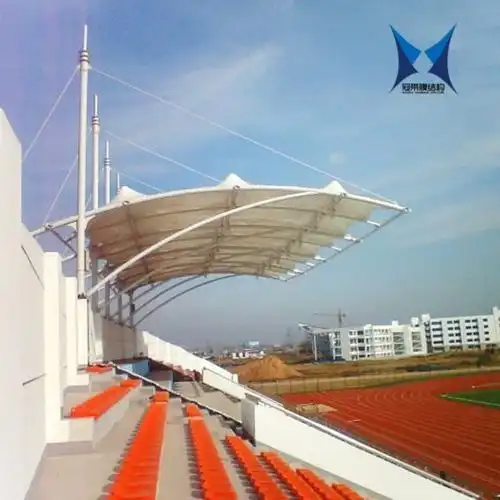 膜结构雨蓬 学校看台膜结构雨棚定制
