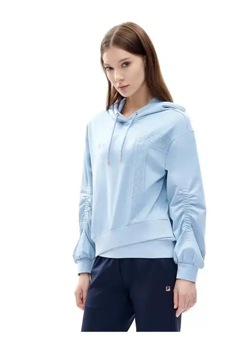 filaathletics斐乐官方女装连帽卫衣冬季运动休闲长袖上衣宽松印花