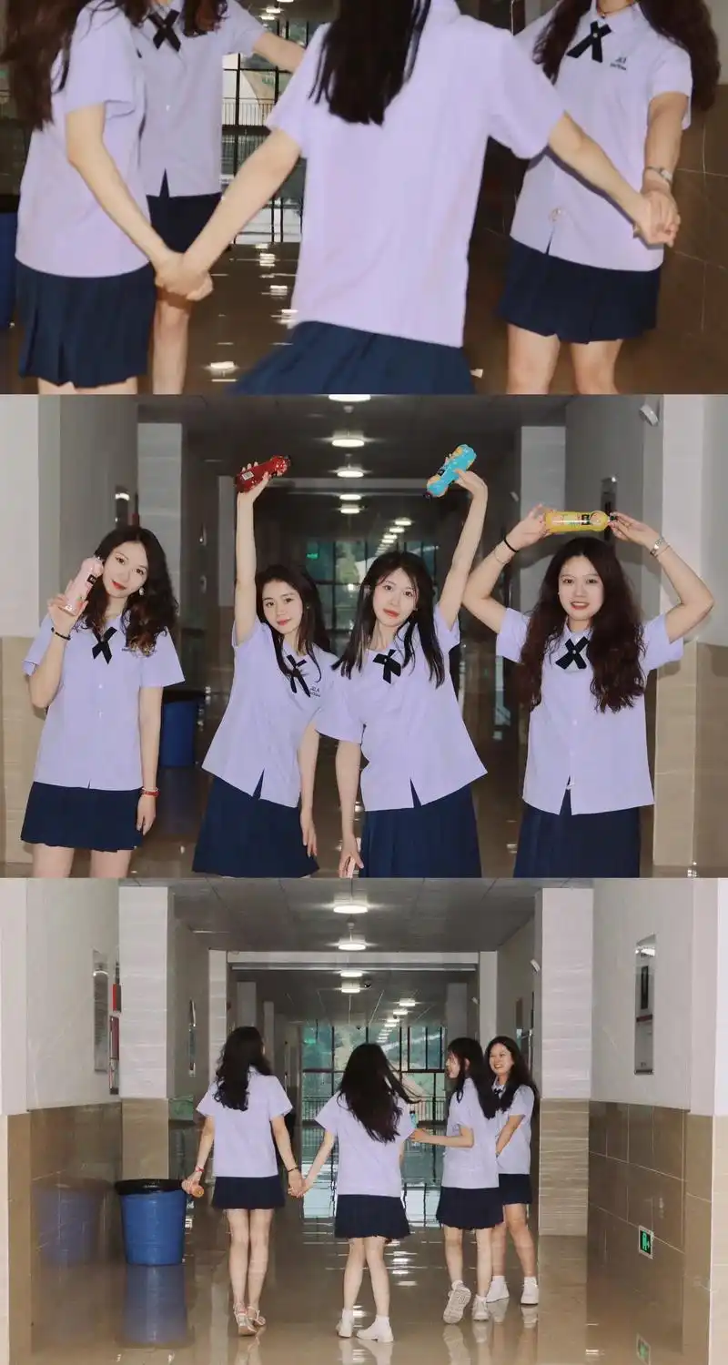 四人女生毕业写真拍照姿势合集～ 没有离别 只期待下次重逢#摄 - 抖音