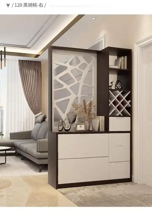 轻奢客厅隔断柜入户玄关柜鞋柜入门柜进门靠墙间厅柜简约现代屏风衣帽