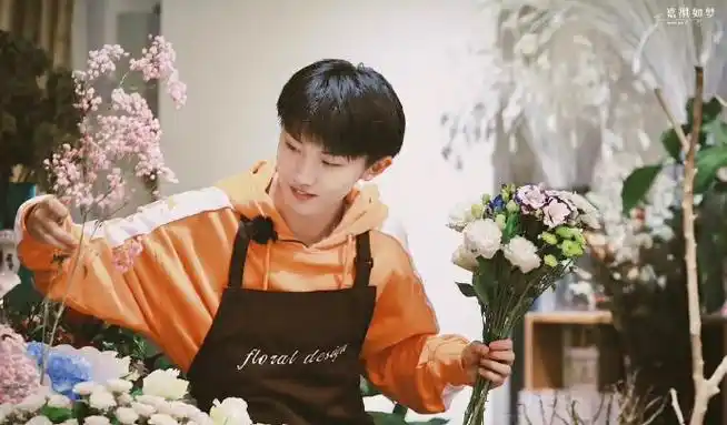 马嘉祺与花的适配度