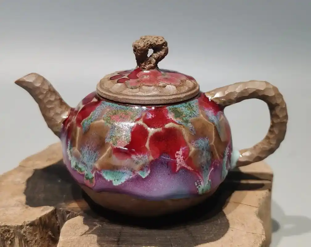 100ml钧瓷作品一一太湖石壶. - 抖音