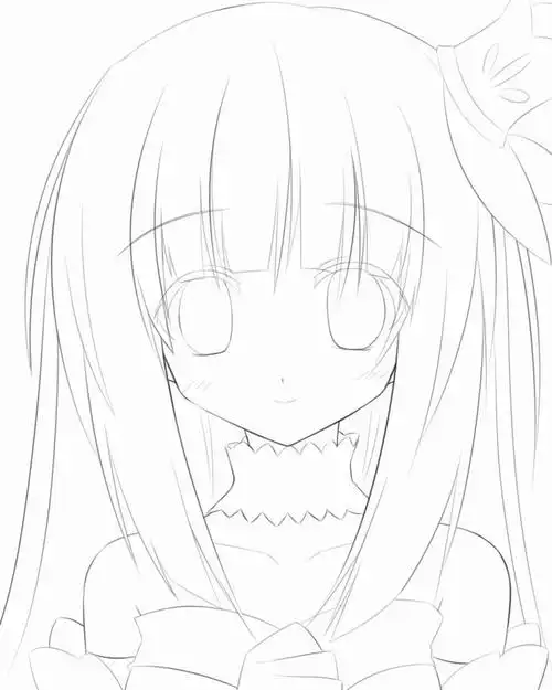 线稿 动漫 素描 速写 铅笔画 黑白