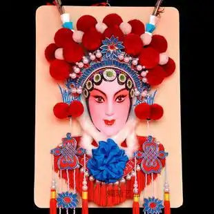 顺丰包邮大号北京特色手工艺礼品京剧脸谱穆桂英酒店开业挂饰摆件