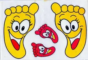 画 小脚丫关于脚的简笔画图片5幅儿童房间卧室幼儿园教室卡通贴画适合