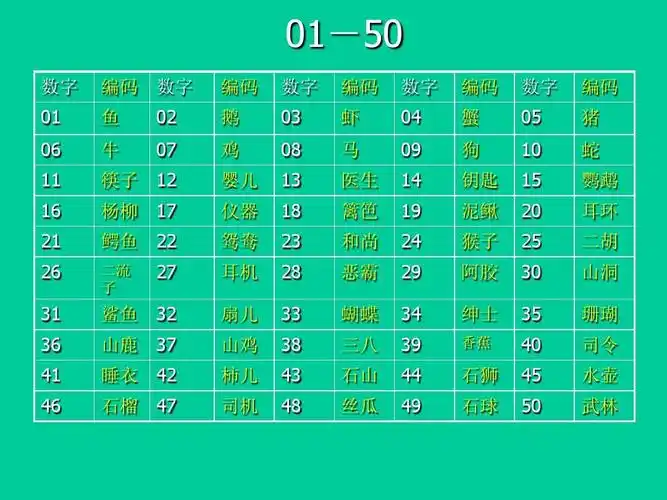 教学研究 110个数字编码表和图片(2013新浓缩版) 适合中小学生记忆力