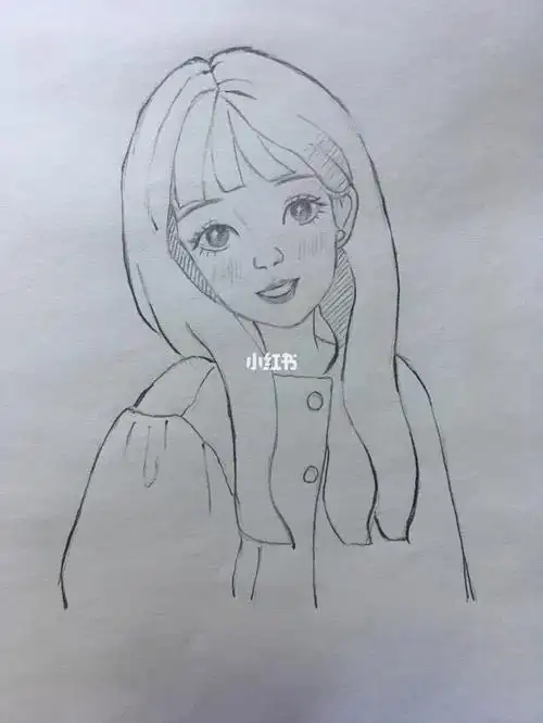 手绘铅笔画人物简笔画成熟