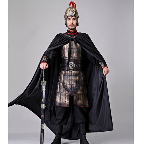 男士清朝将军铠甲战袍小兵将领士兵元帅古装影视舞台剧组服装租赁