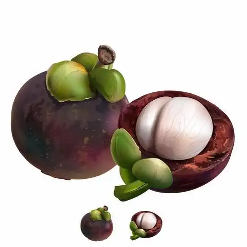 切开的山竹美味水果横切面png图片免抠矢量素材