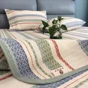 特厚提花老粗布凉席三件套100全棉斜纹空调席纯棉精品床单