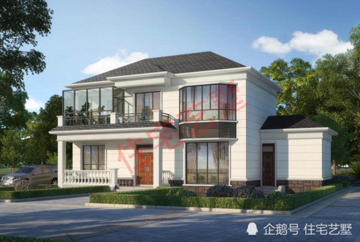 占地120平的农村自建二层别墅外观时尚简约温馨