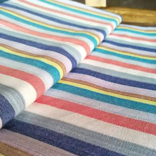 双人床全棉家纺纯棉山东博兴手工老粗布床单家居床上用品棉布条纹