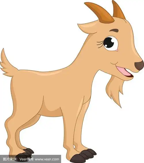 卡通的山羊