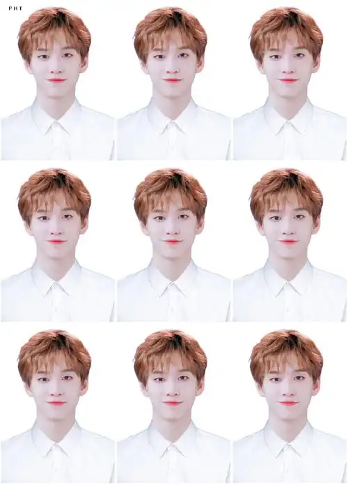 三种底色的伪证件照 part 1@余景天-yjt》调修9p (单图放评论)