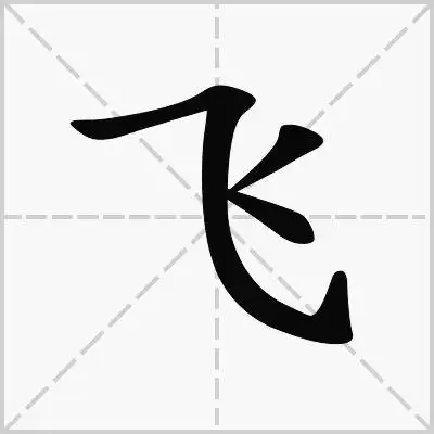 硬笔书法——女,飞,马,王,开,元