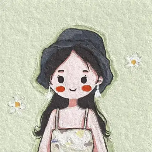 油画风女生微信头像