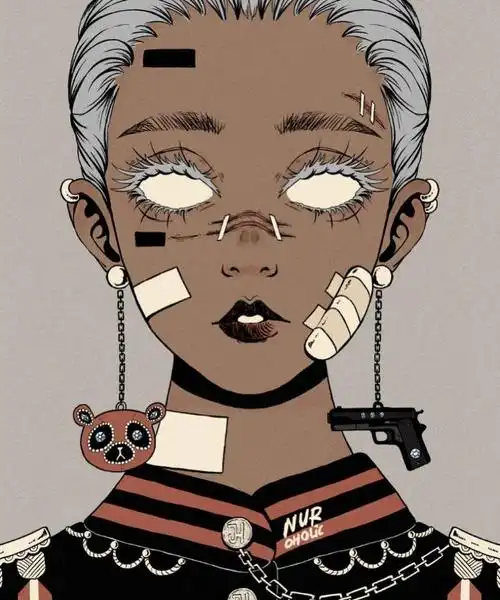 鬼头像图片吓人 霸气,黑暗恐怖的头像