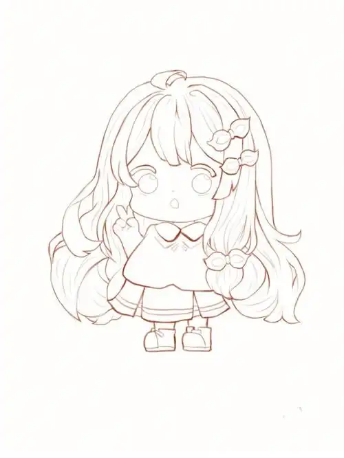 q版人物  #线稿  #卡通头像  #我的日常