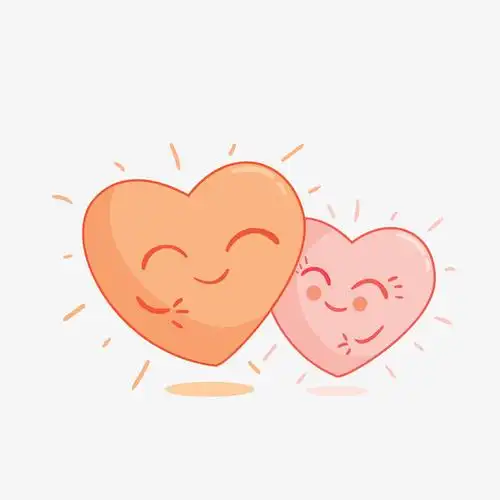 开心表情心形矢量图