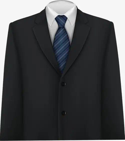 男士西服黑色矢量西装素材图