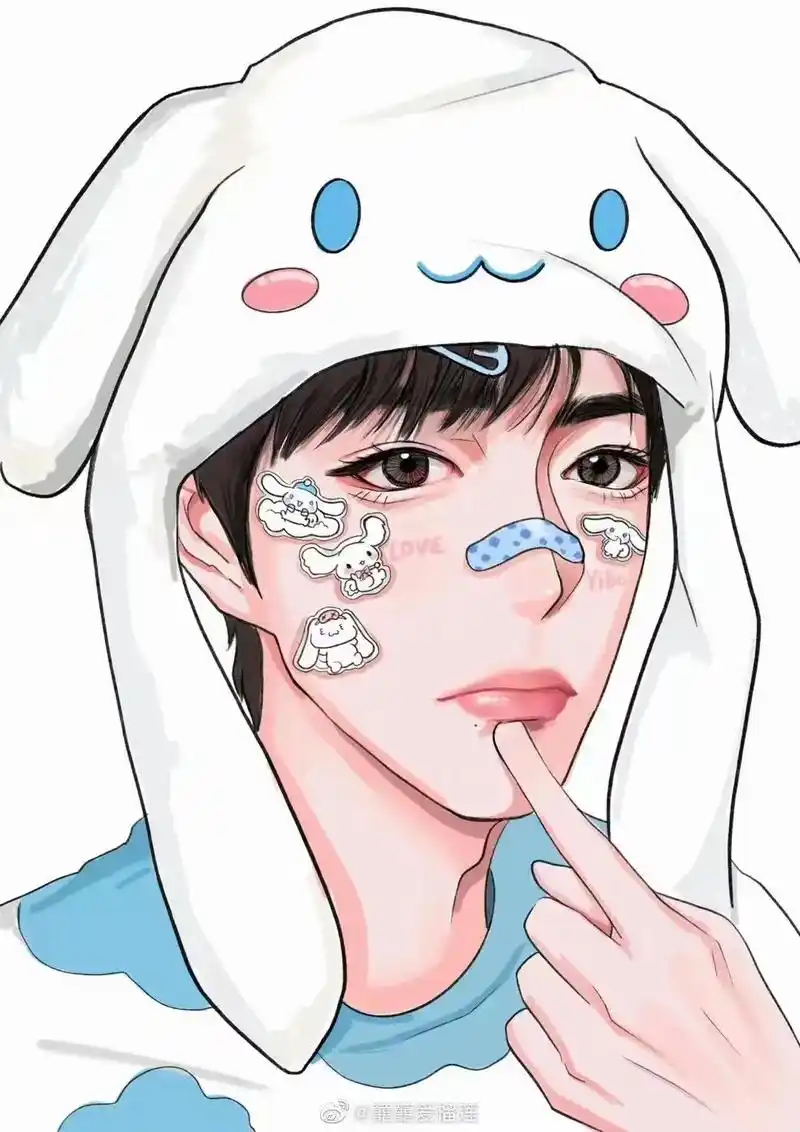 肖战 王一博漫画头像99 - 抖音