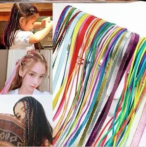 爵士舞头饰辫子女童头发装饰带束发绳嘻哈街舞彩带脏辫hiphop编发