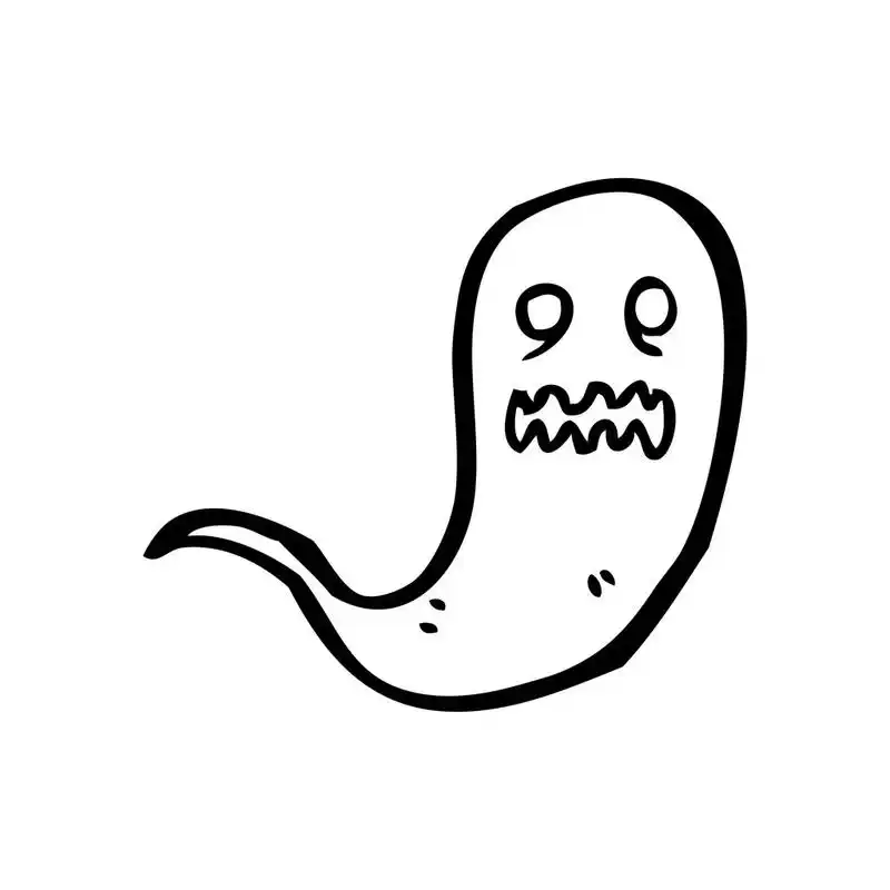 幽灵万圣节鬼卡通,矢量,怪异的万圣节鬼卡通白色背景上