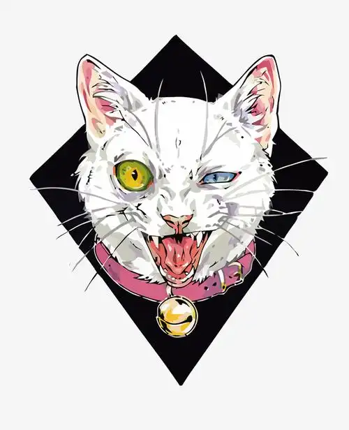 矢量恐怖表情的猫