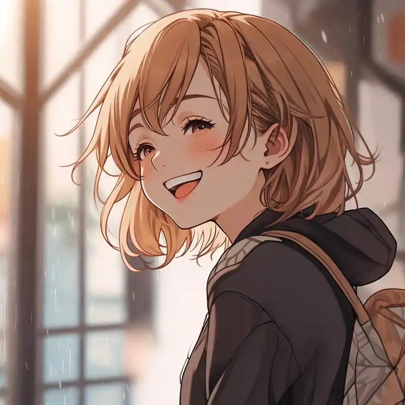 动漫女生治愈系笑容头像99 动漫中的女生,总带着那份纯真与治愈系的