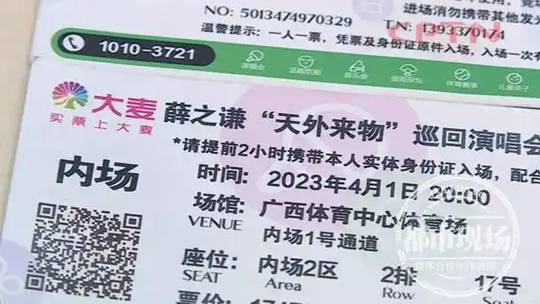 广西一女子在薛之谦演唱会现场买到假门票!警方:售假男子已被刑拘!