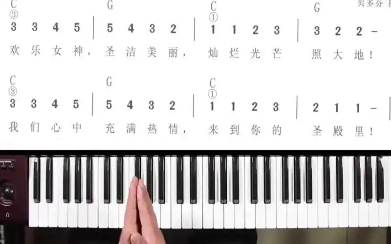 电子琴学习教程电子琴免费自学课程欢乐颂演奏教学第一课雅马哈电子琴