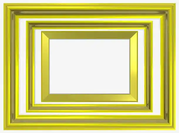 闪亮的黄金矩形框