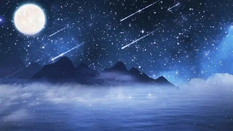 流星雨星空背景光效流星雨星空视频背景4k4k深邃火花年会背景动态视频