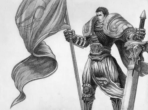 英雄联盟盖伦简笔画