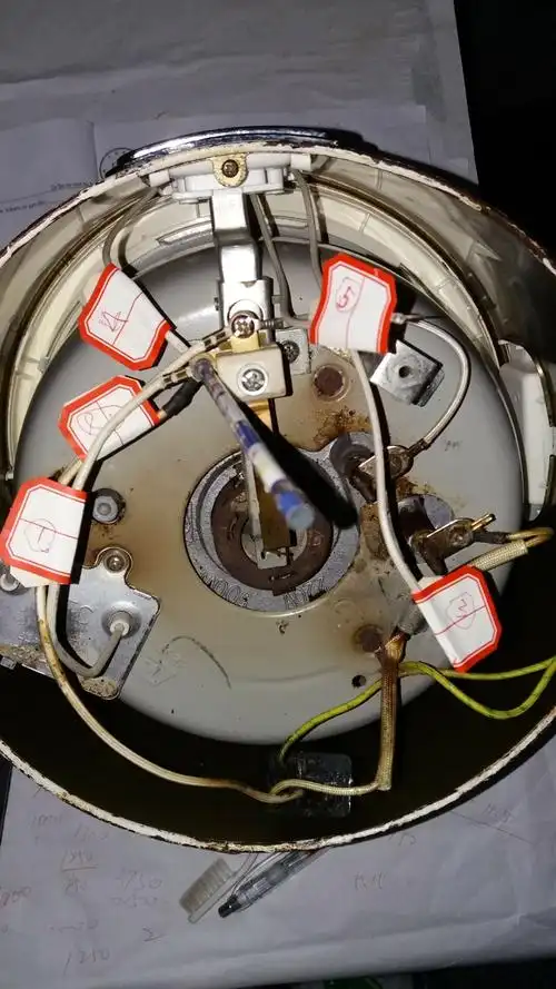 拆了一个半球电饭煲,清洗过后忘了剩下的五根线该怎么接了,亲大神们帮