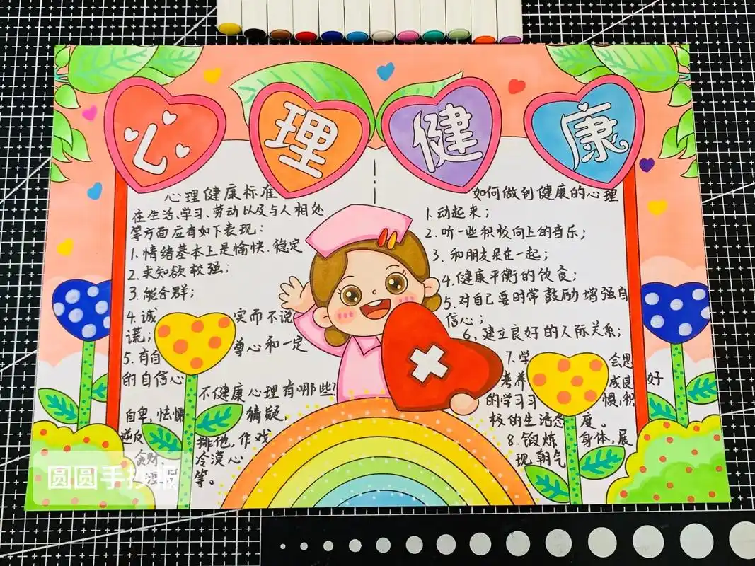 心理健康,放飞心灵快乐成长.#心理健康手抄报#小学生手抄报  - 抖音