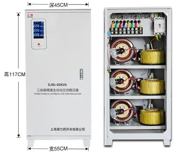 上海德力西开关三相稳压器380v高精度全自动稳压电源305080kva