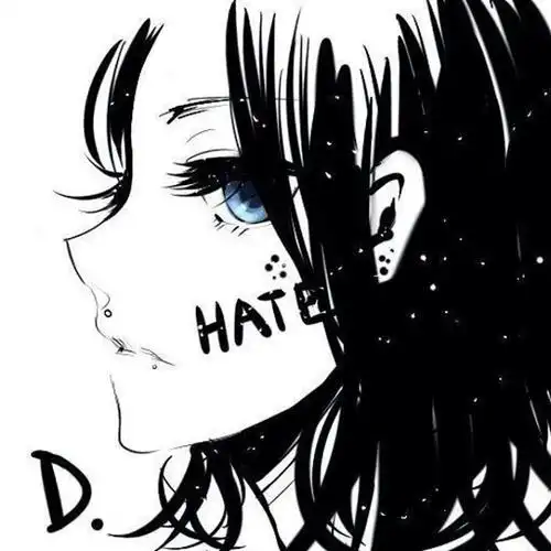 黑白头像二次元女动漫女生头像